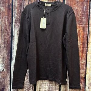 𝅺Agave Denim Long Sleeve Top In Dark Gray